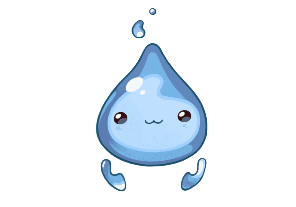 Cute water drop illustration